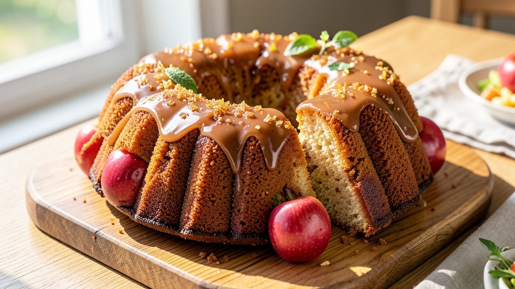 Apple Upside Down Bundt Cake Recipe: Caramel-Kissed Apples in Buttery Streusel Crust
