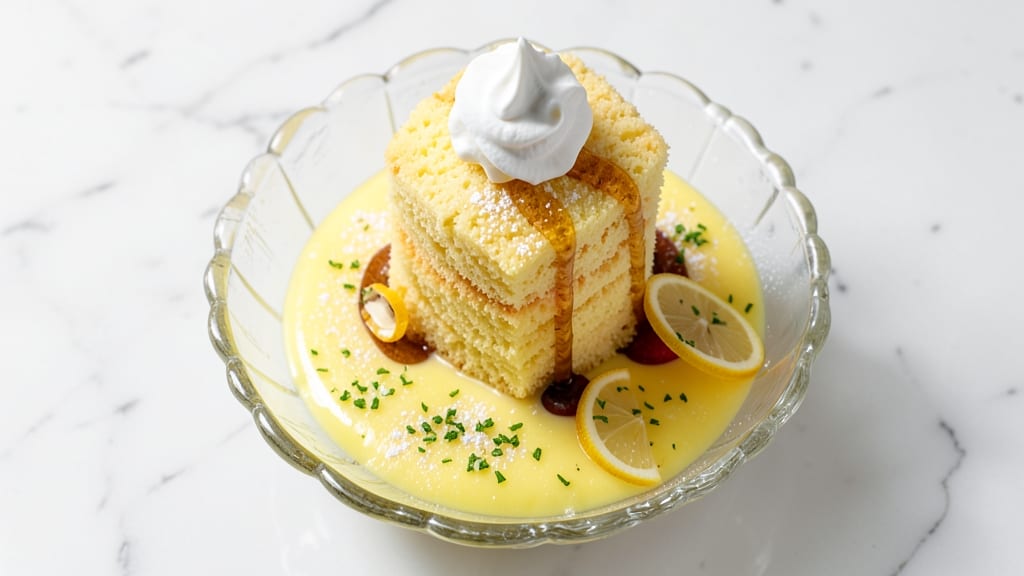 Angel Food Cake With Lemon Pudding Recipe: Light-as-Air Layers with Zesty Citrus Kiss