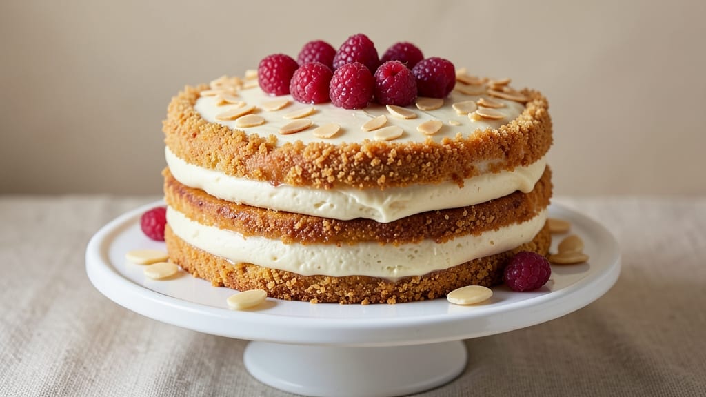 Almond Sour Cream Cake Recipe: Nutty Moistness With Buttery Streusel Crown