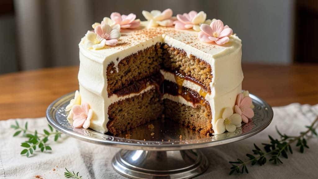 American Christmas Cake Recipe: Spiced Rum-Infused Layers With Buttery Streusel Crown