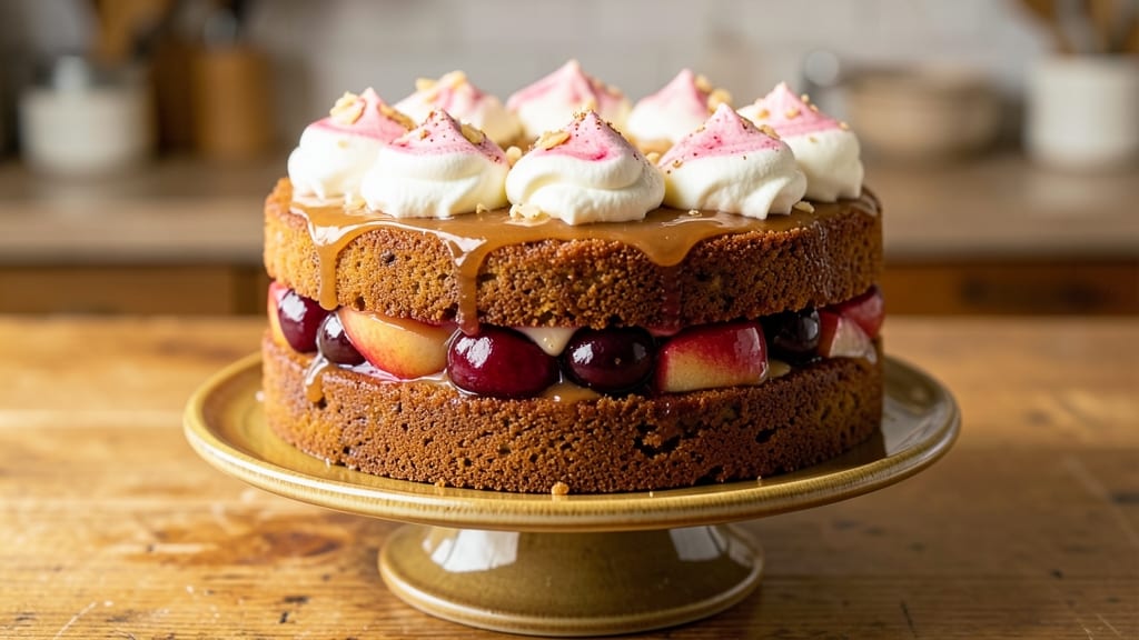 Apple Cherry Cake Recipe: Spiced Fruit Layers With Buttery Streusel Crown