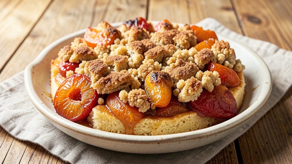 Apricot Crumble Cake Recipe: Buttery Streusel Crown Over Spiced Fruit Bliss