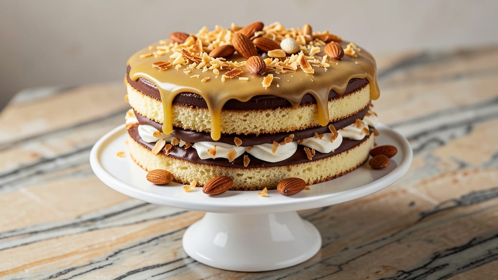 Almond Joy Sheet Cake Recipe: Nutty-Caramel Swirls in One Pan