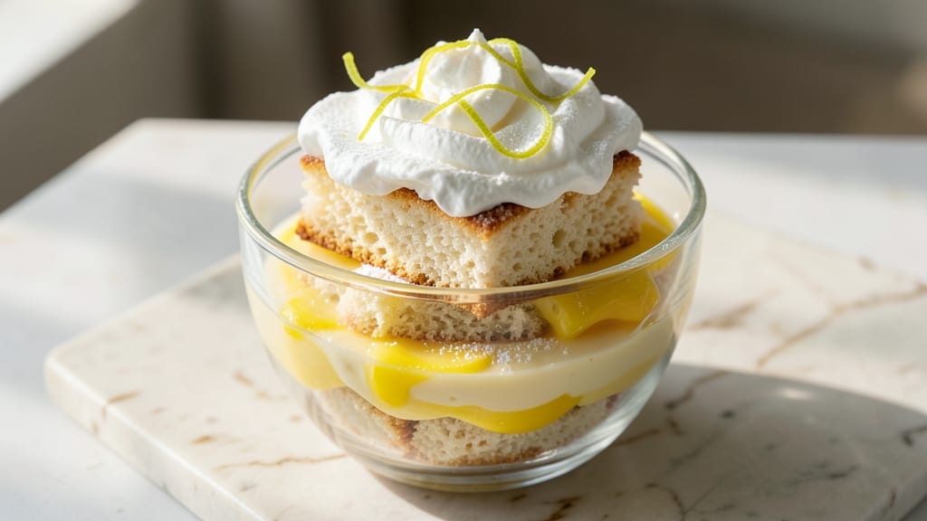 Angel Food Cake Mix and Lemon Pudding Recipe: Light-as-Air Layers with Zesty Twist