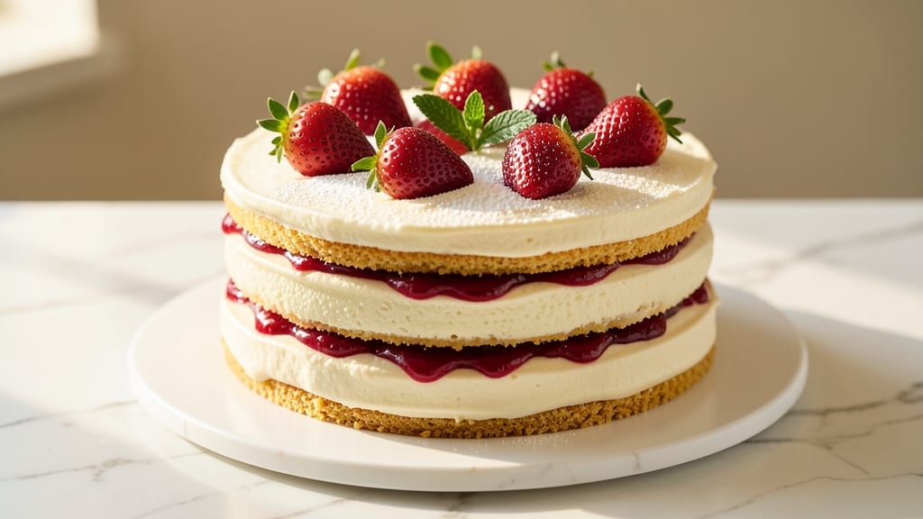 Ambrosia Bakery Strawberry Cake Recipe: Layers of Vanilla Bliss and Bursting Fruit