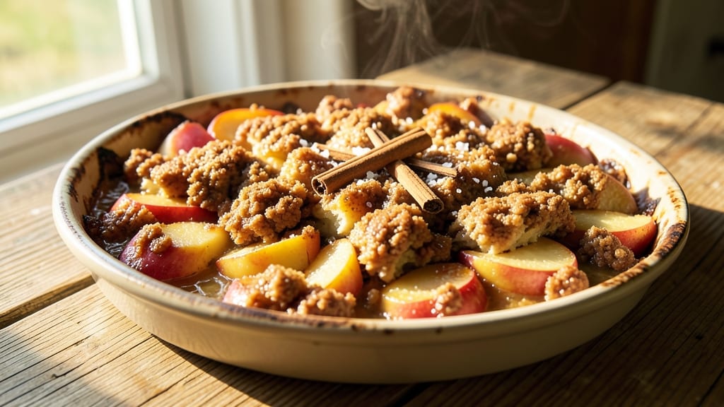 Amish Apple Crumble Cake Recipe: Warm Spiced Apples Under Buttery Streusel Bliss