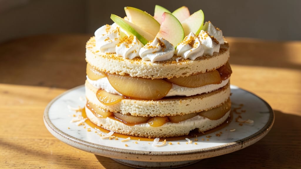 Asian Pear Cake Recipe: Buttery Streusel Crown Over Spiced Fruit Layers