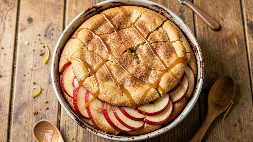 Apple Upside Down Cake Recipe Using Cake Mix: Buttery Streusel Crown Over Warm Apple Rings