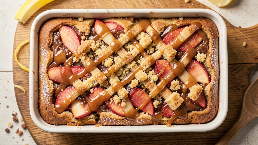 Apple Caramel Coffee Cake Recipe: Spiced Apple Filling with Buttery Streusel Crown