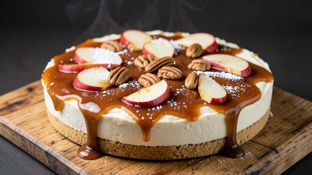 Apple Caramel Brandy Cheesecake Recipe: Boozy Layers With Silky Filling