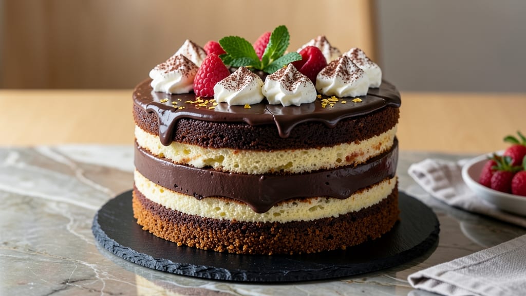Amaury Guichon Cake Recipe: Decadent Layers of Chocolate and Vanilla Bliss