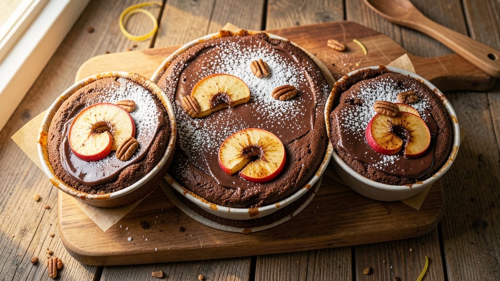 Apple German Chocolate Cake Recipe: Spiced Rum-Infused Layers with Caramelized Apple Top