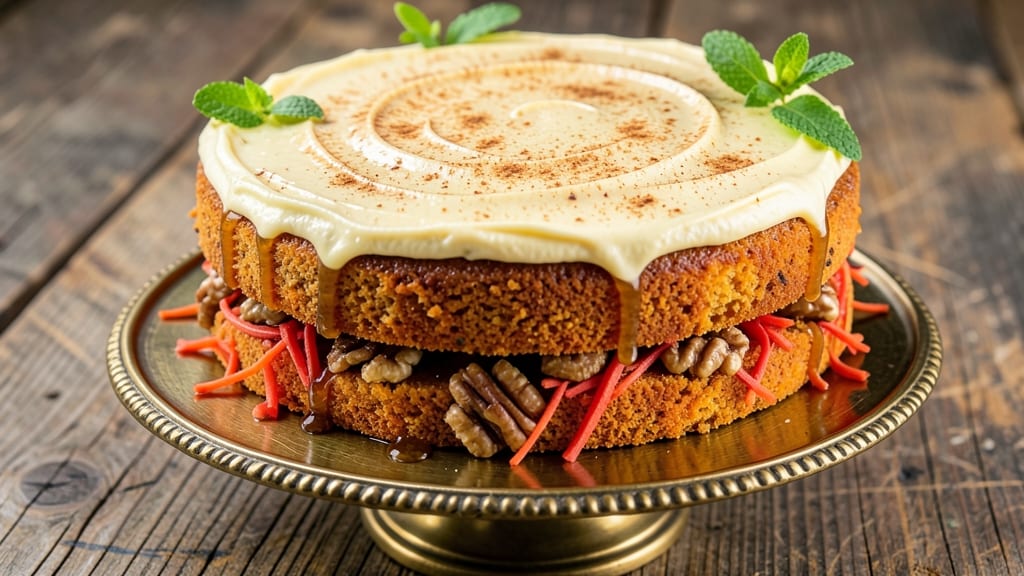 Anna Olson's Carrot Cake Recipe: Spiced Streusel Crown Over Creamy Filling