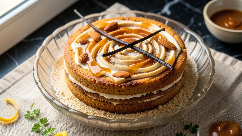Almondy Cake Recipe: Nutty Moistness With Vanilla Swirl Magic