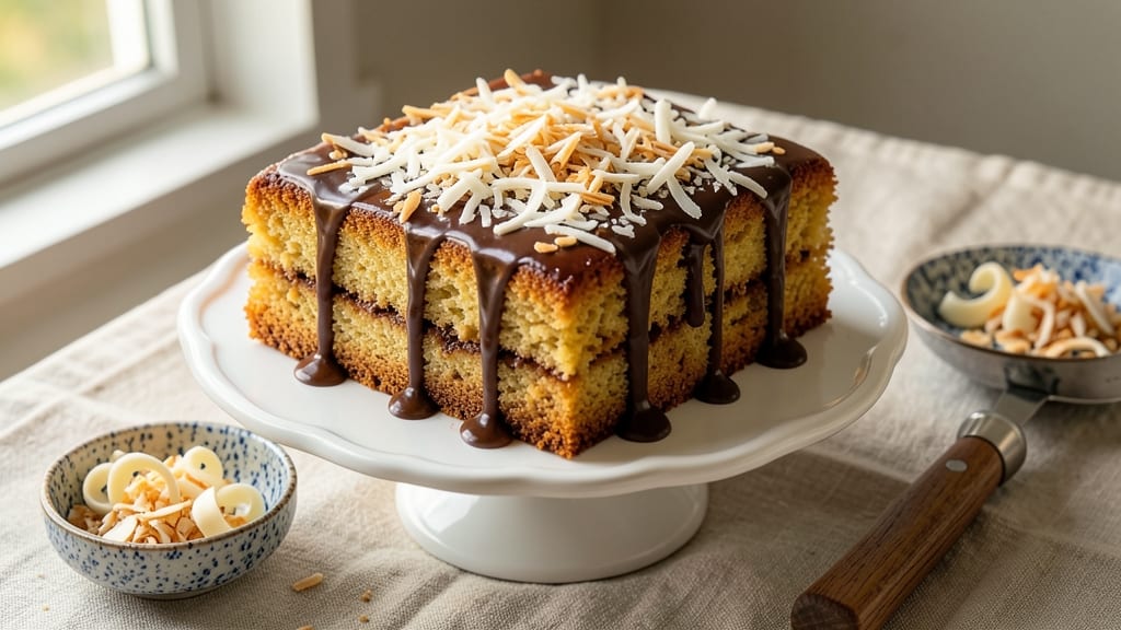Australian Lamington Cake Recipe: Chocolate-Coated Coconut Magic in 3 Bites