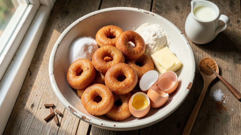 Amish Cake Donuts Recipe: Warm Spiced Bites With Buttery Glaze Drizzle