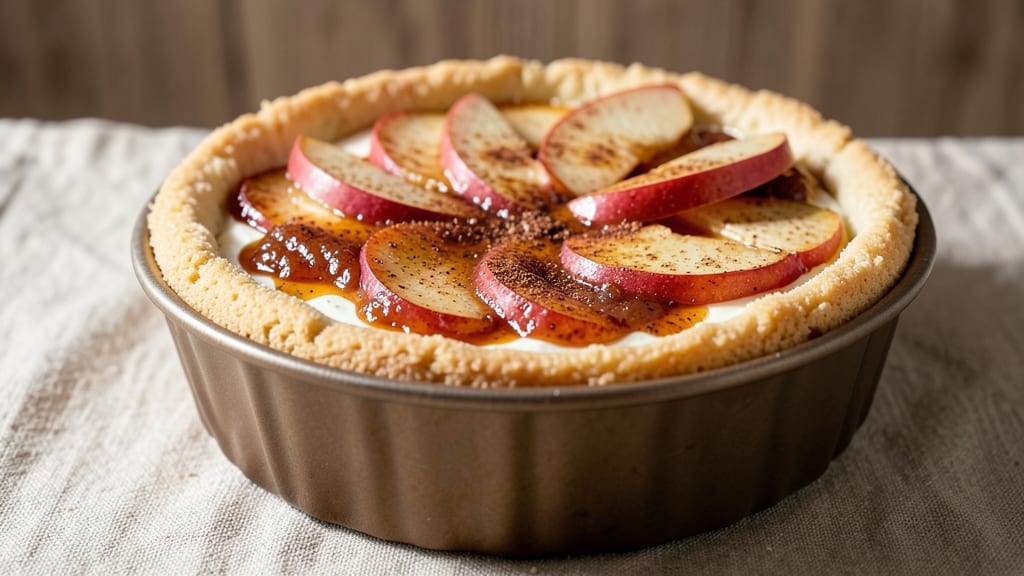 Apple Cheesecake Recipe UK: Spiced Rum Swirl With Buttery Streusel Crown