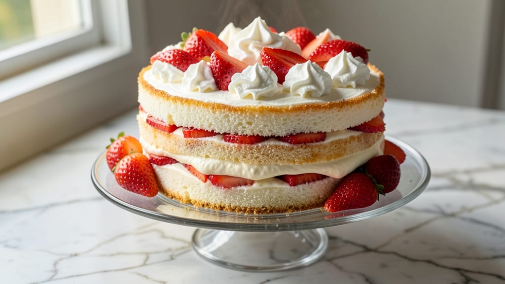 Angel Food Cake With Fruit Filling Recipe: Light Cloud With Bursting Berry Surprise