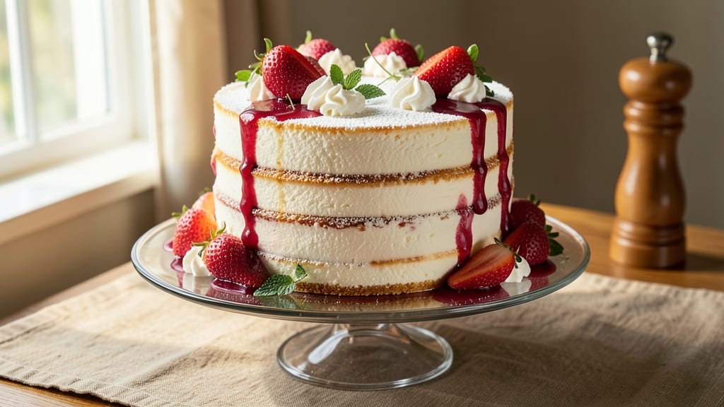 Angel Food Poke Cake Recipe: Light-as-Air Layers with Hidden Fruit Swirls