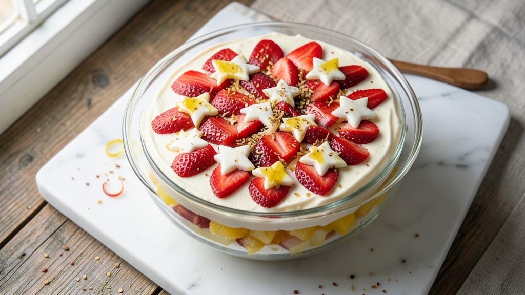 American Flag Poke Cake Recipe: Patriotic Layers With Vanilla Cream Cheese Swirls