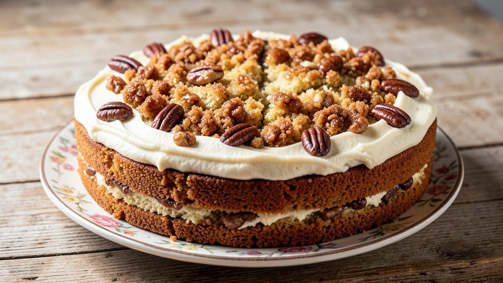 Amazing Pecan Coffee Cake Recipe: Nutty Streusel Crown Over Moist Vanilla Layers