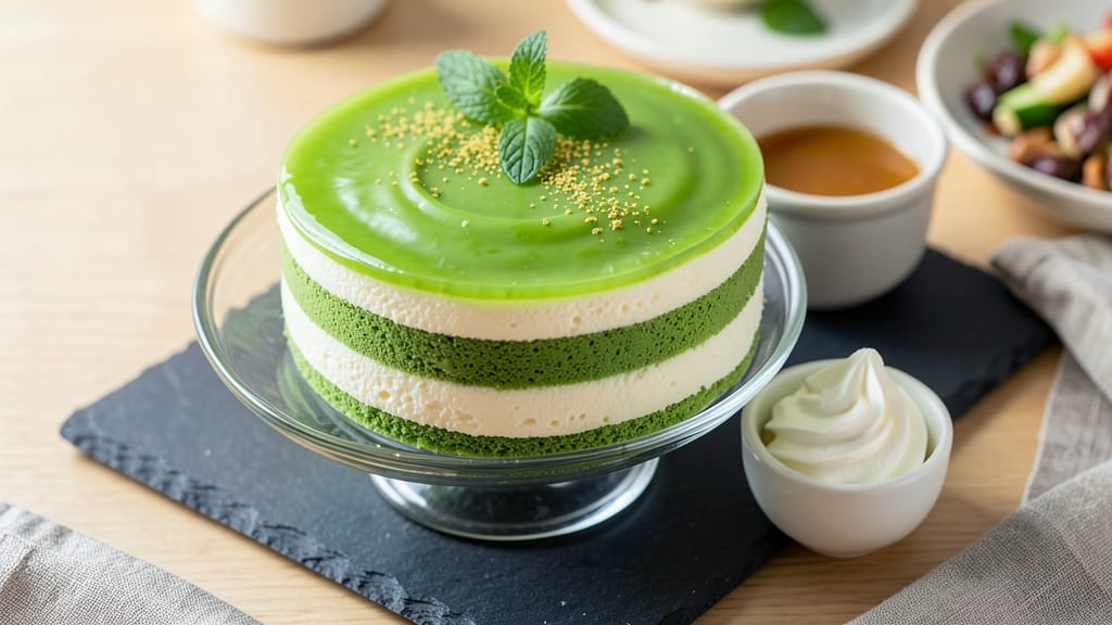Asian Jiggly Cake Recipe: Silky Matcha Layers With Bouncy Cheesecake Core