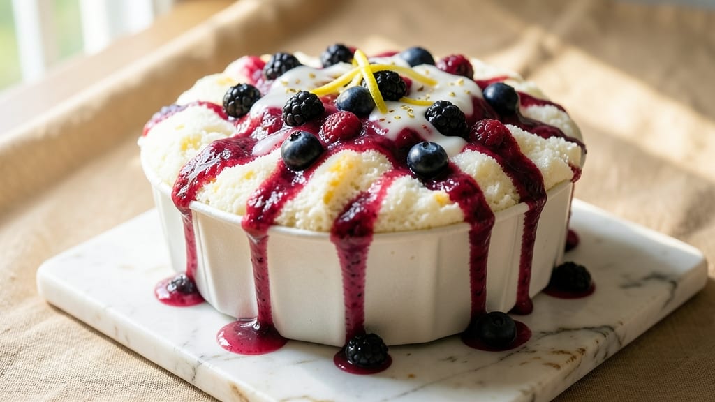 Angel Food Cake and Fruit Pie Filling Recipe: Light-as-Air Cake with Bursting Berry Filling