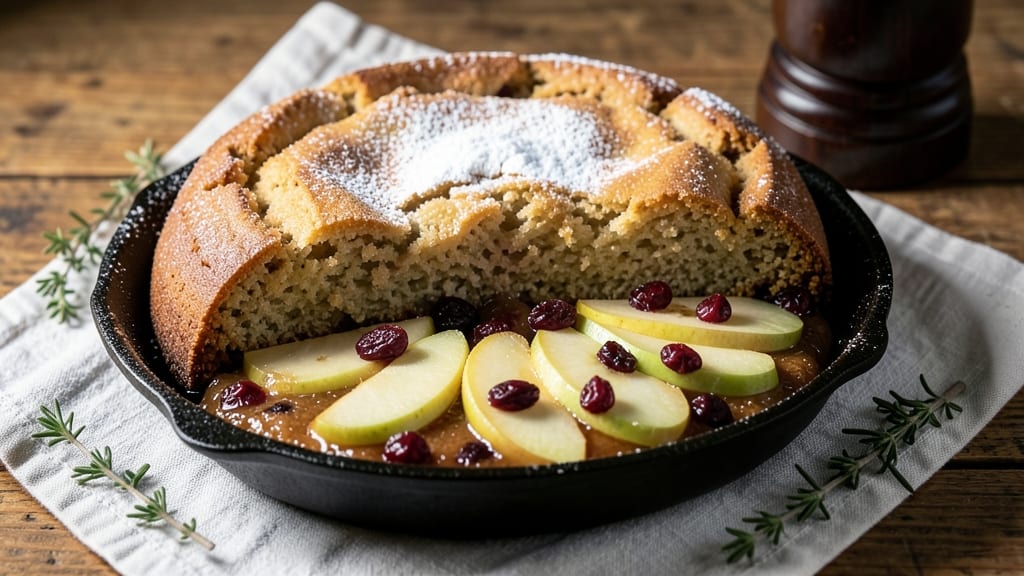 Apple Cranberry Upside Down Cake Recipe: Warm Spiced Fruit Over Moist Vanilla Layers