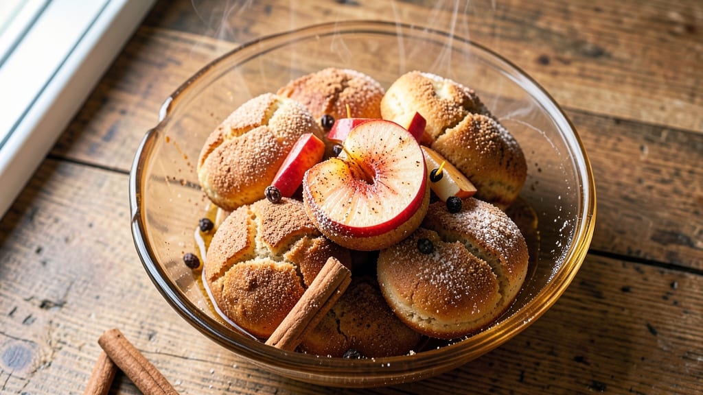 Apple Spice Cake Donuts Recipe: Warm Cinnamon-Spiced Bites with Caramel Glaze Drizzle