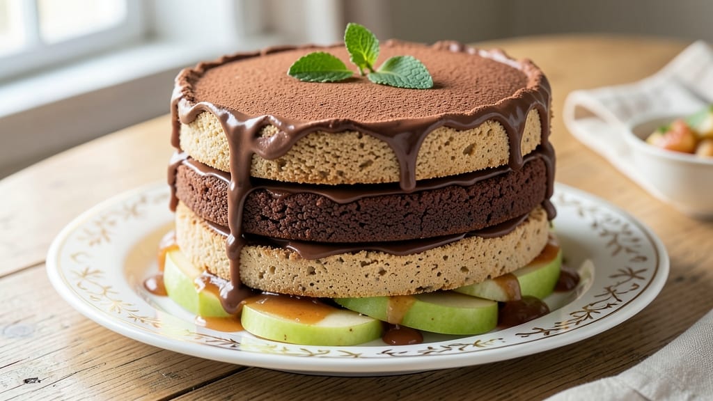 Apples And Cocoa Sugarless Cake Recipe: Moist Layers With Deep Chocolate Flavor